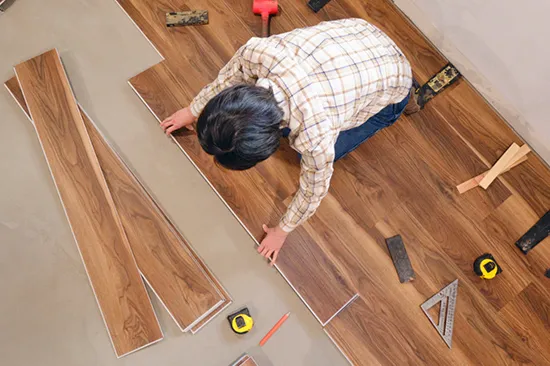 Types of vinyl flooring we offer, including luxury vinyl tiles, planks, and sheet vinyl options.